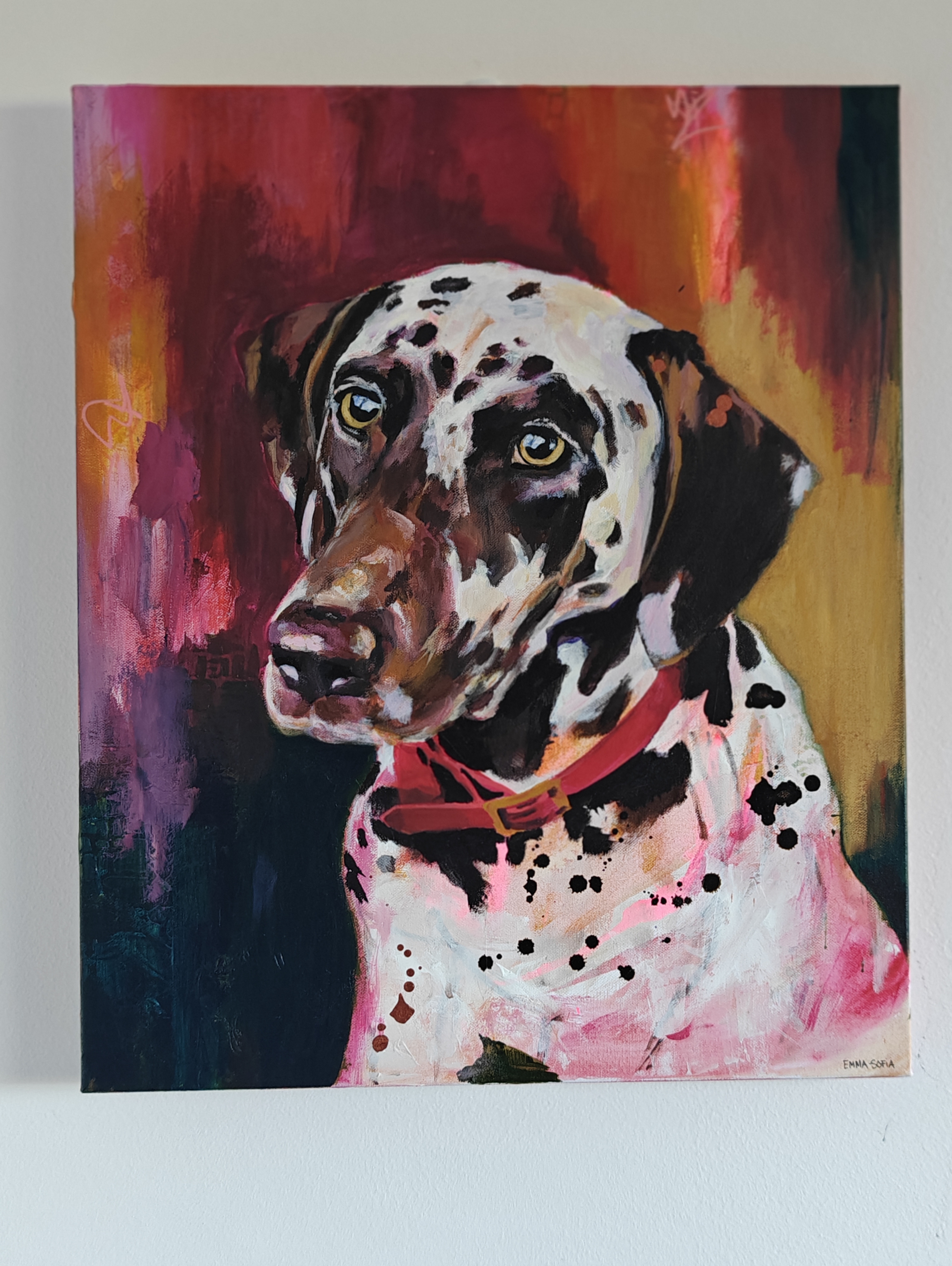 Commission starting point painting by Emma-Sofia