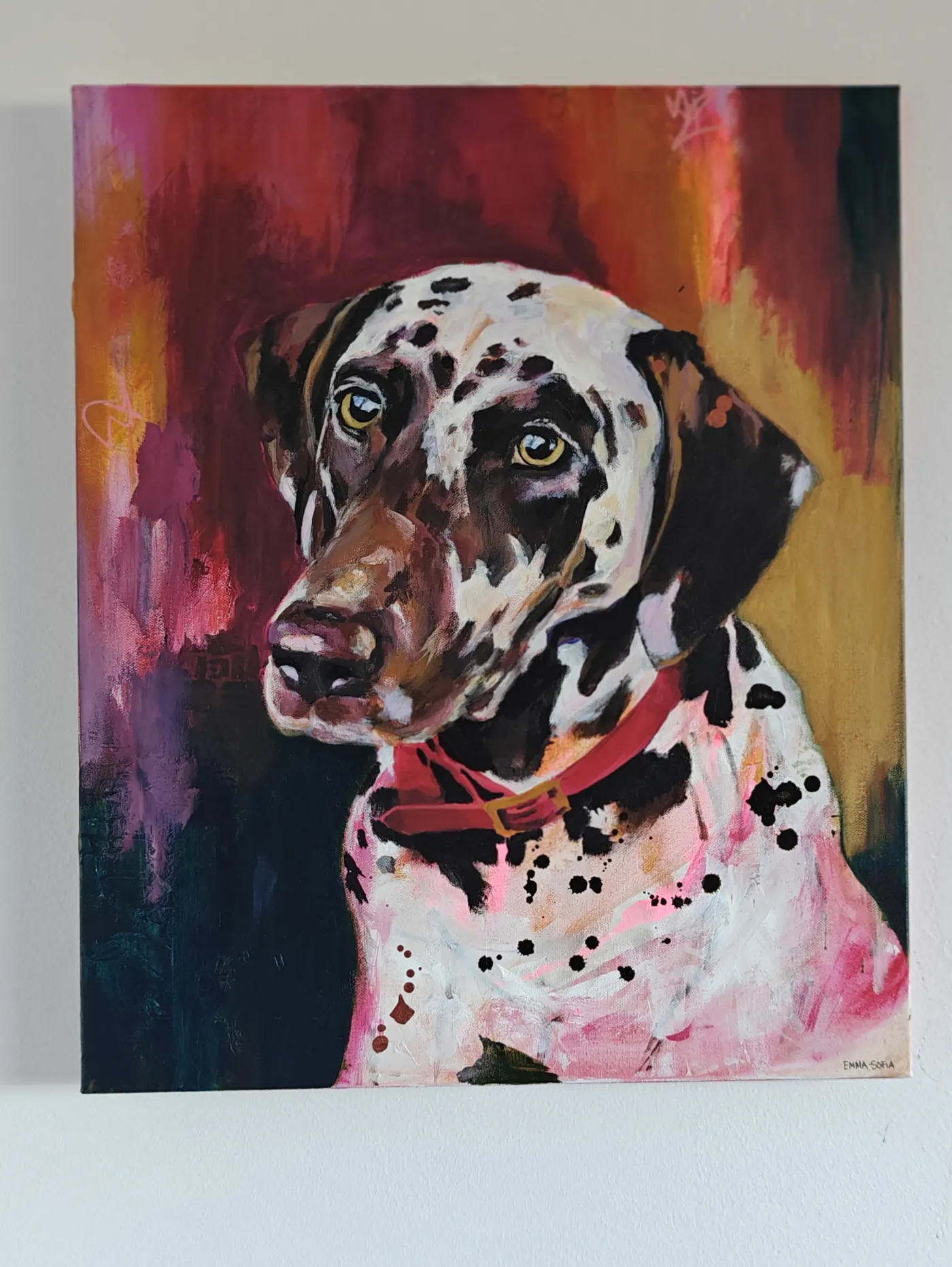 Commission starting point painting by Emma-Sofia