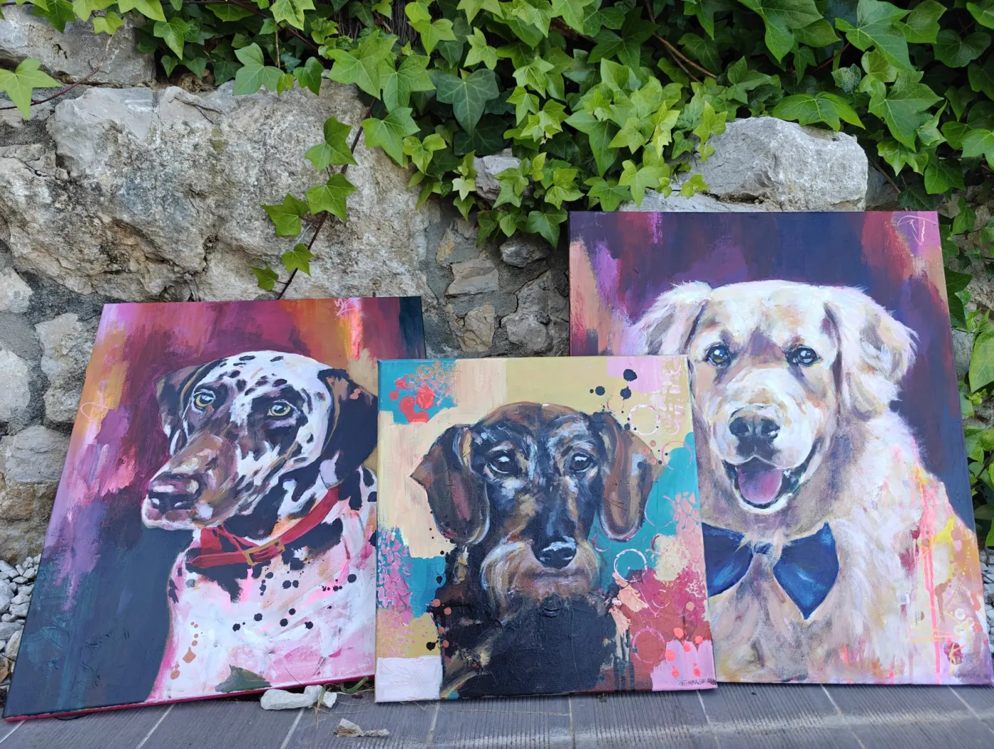 Commission example paintings by Emma-Sofia