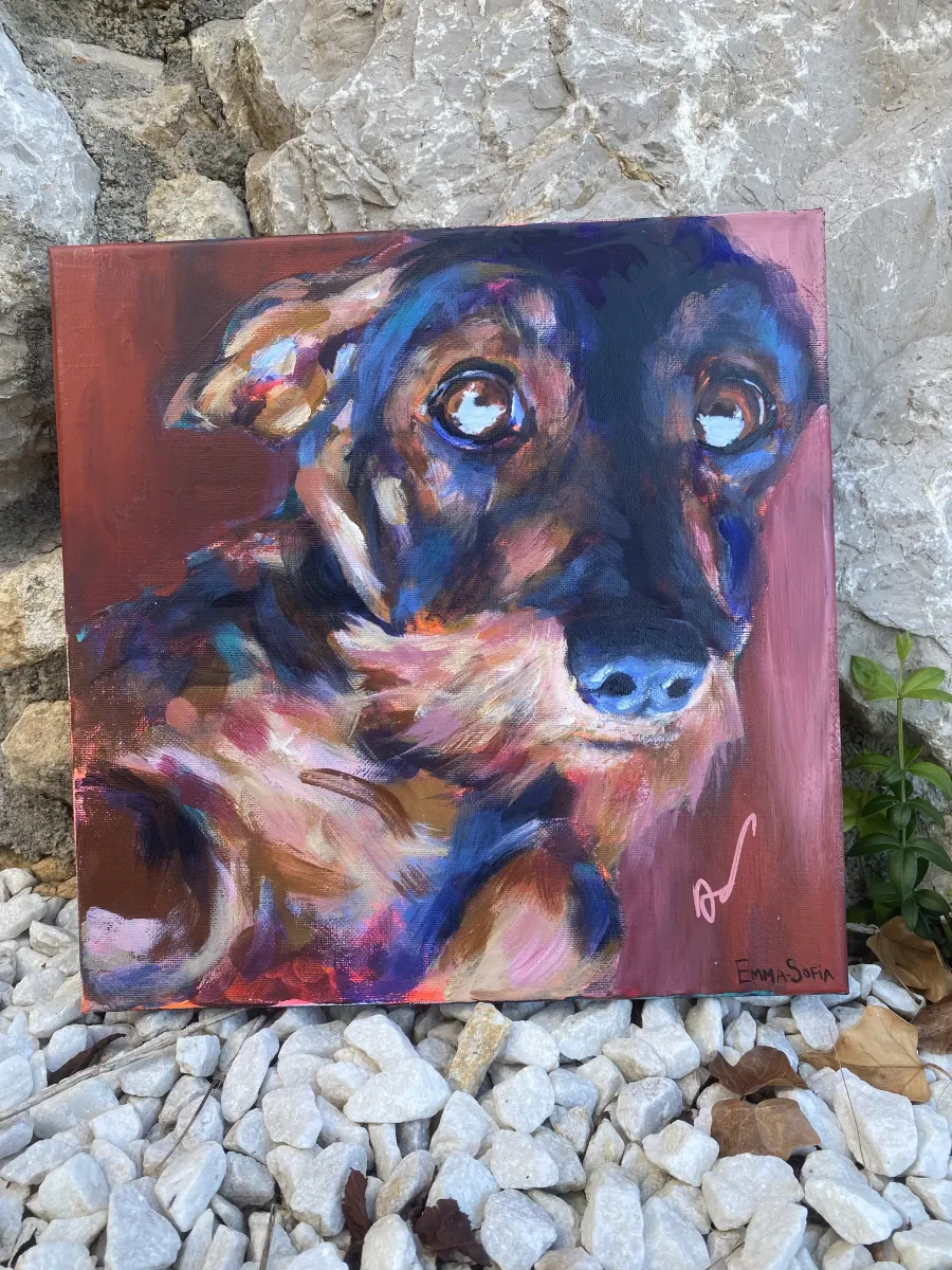 The Dachshund original dachshund painting by Emma-Sofia, Dogs in Colour collection