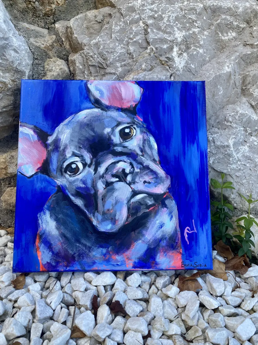 The French Bulldog original French Bulldog painting