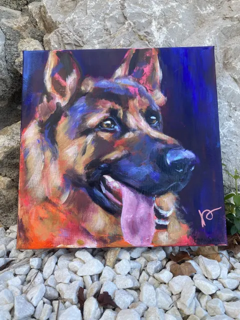 The German Shepherd original German Shepherd painting by Emma-Sofia, Dogs in Colour collection