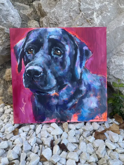 The Labrador original Labrador painting by Emma-Sofia, Dogs in Colour collection
