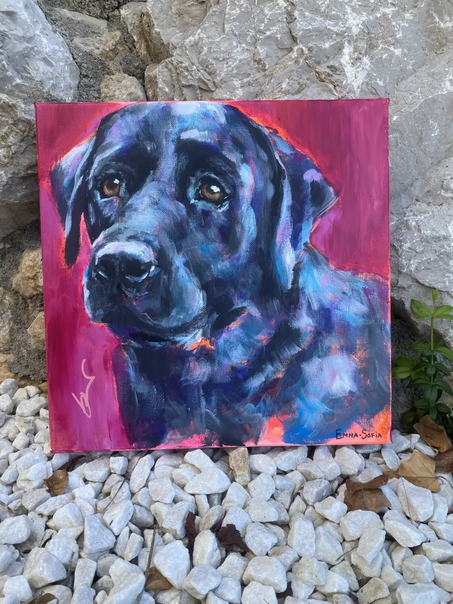 The Labrador original Labrador painting by Emma-Sofia, Dogs in Colour collection